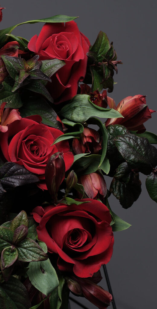 Roses vermelles amb verd